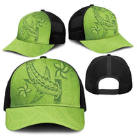 Green Gradient Polynesia Mesh Trucker Cap Hawaiian Tribal Hammerhead Shark Tattoo LT14 - Polynesian Pride
