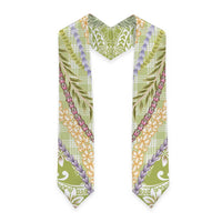 Green Palaka Hawaii Leis Graduation Stole Hawaiian-plaid Elegant Tropical Vibes - Polynesian Pride