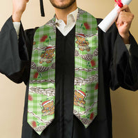 Green Palaka Hawaii Mele Kalikimaka Graduation Stole Ohia Lehua Shell Leis Funny Gingerbread Santa LT14