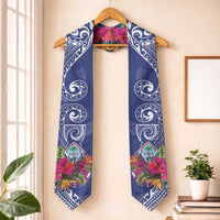 Hafa Adai Guam History and Chamorro Heritage Day Graduation Stole Blue Latte Stone