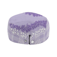 Hawaii Aloha Plumeria Lei Lavender Palaka Jeff Hat - Polynesian Pride