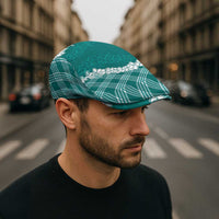 Hawaii Aloha Plumeria Lei Teal Palaka Jeff Hat - Polynesian Pride