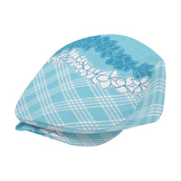 Hawaii Aloha Plumeria Lei Turquoise Palaka Jeff Hat - Polynesian Pride