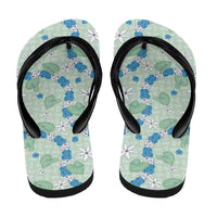 Hawaii Anthurium Tiare Pikake Lei Flip Flops Omaomao Lauhala Art Pattern LT01 - Polynesian Pride