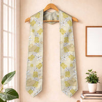 Hawaii Anthurium Tiare Pikake Lei Graduation Stole Melemele Lauhala Art Pattern
