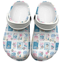 Hawaii Coastal Summer Postcard Clogs Shoes
