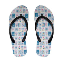 Hawaii Coastal Summer Postcard Flip Flops