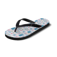 Hawaii Coastal Summer Postcard Flip Flops