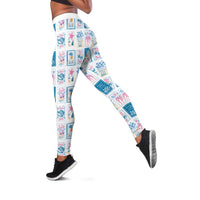 Hawaii Coastal Summer Postcard Leggings