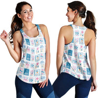 Hawaii Coastal Summer Postcard Women Racerback Tank