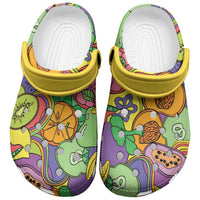 Hawaii Fruits Hippie Style Clogs Shoes Vibrant Colorful LT01 Multicolor - Polynesian Pride