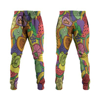 Hawaii Fruits Hippie Style Jogger Pants Vibrant Colorful LT01 Multicolor - Polynesian Pride