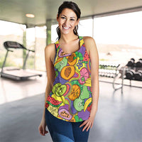 Hawaii Fruits Hippie Style Women Racerback Tank Vibrant Colorful LT01 - Polynesian Pride