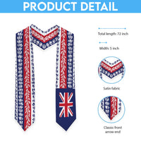 Hawaii Graduation Stole Hawaiian Flag With Leis LT05 - Polynesian Pride