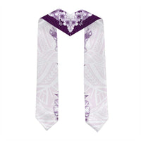 Hawaii Hibiscus Flowers Graduation Stole Purple Polynesian Pattern LT05 - Polynesian Pride