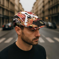 Hawaii Japanese Culture Black Jeff Hat Spring Cranes Aloha Pattern