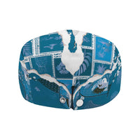 Hawaii Japanese Culture Blue Jeff Hat Spring Cranes Aloha Pattern