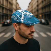 Hawaii Japanese Culture Blue Jeff Hat Spring Cranes Aloha Pattern