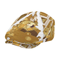 Hawaii Japanese Culture Gold Jeff Hat Spring Cranes Aloha Pattern