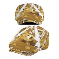 Hawaii Japanese Culture Gold Jeff Hat Spring Cranes Aloha Pattern