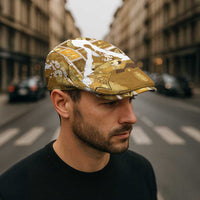 Hawaii Japanese Culture Gold Jeff Hat Spring Cranes Aloha Pattern