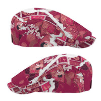 Hawaii Japanese Culture Pink Jeff Hat Spring Cranes Aloha Pattern