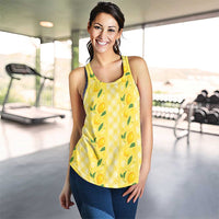 Hawaii Lemon Palaka Women Racerback Tank Striped Stylized LT01 - Polynesian Pride