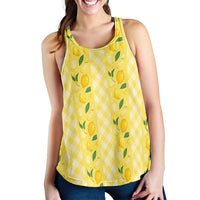 Hawaii Lemon Palaka Women Racerback Tank Striped Stylized LT01 - Polynesian Pride