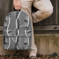 Hawaii Maile Lei Backpack With Gray Monstera Pattern LT05 - Polynesian Pride