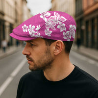 Hawaii Monstera Deliciosa Jeff Hat Pink Plumeria Polynesian Pattern - Polynesian Pride