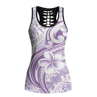 Hawaii Plumeria Lokelani Pikake Lei Hollow Tank Top Poni Polynesian Tattoo