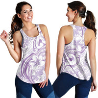 Hawaii Plumeria Lokelani Pikake Lei Women Racerback Tank Poni Polynesian Tattoo LT9 - Polynesian Pride