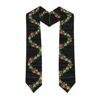 Hawaii Tropical Flowers and Leaves Graduation Stole Tapa Pattern Colorful Mode