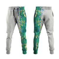 Hawaii Tropical Plant Omaomao Jogger Pants Vibrant Polynesian Pattern LT01 Green - Polynesian Pride