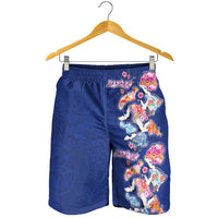 Hawaiian and Japanese Culture Together Shorts for Men Hawaiian Archipelago Shape Sea Animals LT03 - Polynesian Pride
