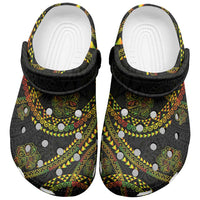 Hawaiian Kakau Art and Hisbiscus Tattoo Clogs Shoes Tribal Pattern-Reggae Style - Polynesian Pride