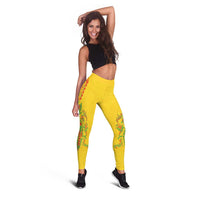 Hawaiian Kakau Tribal Sea Animals Tattoos Leggings Kanaka Maoli Flag Color Inspired LT03 - Polynesian Pride