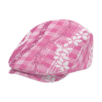 Hawaiian Ohia Lehua Lei Jeff Hat Plaid Palaka Akala Pattern - Polynesian Pride