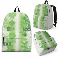 Hawaiian Quilt Backpack Vintage Pattern Green LT05 - Polynesian Pride