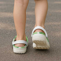 Hawaiian Quilt Clogs Shoes Vintage Pattern Green - Polynesian Pride