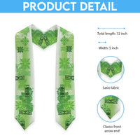 Hawaiian Quilt Graduation Stole Vintage Pattern Green LT05 - Polynesian Pride