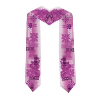Hawaiian Quilt Graduation Stole Vintage Pattern Pink LT05 - Polynesian Pride