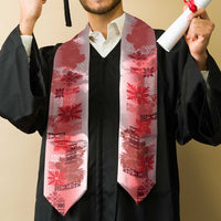 Hawaiian Quilt Graduation Stole Vintage Pattern Red LT05 - Polynesian Pride