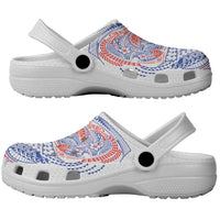 Hawaiian Traditional Tattoos Clogs Shoes Kakau Tribal Tropical Plant Motif Hawaii Flag Color Inspired