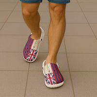 Hawaiian Tropical Plants Lei Clogs Shoes National Flag Style - Polynesian Pride