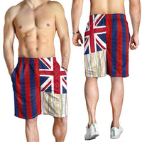 Hawaiian Tropical Plants Lei Shorts for Men National Flag Style - Polynesian Pride