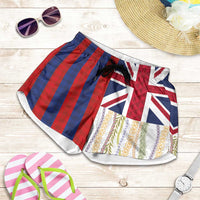 Hawaiian Tropical Plants Lei Shorts for Women National Flag Style - Polynesian Pride