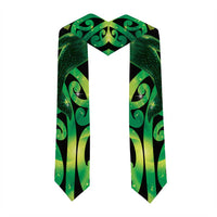 Humpback Whale Matariki New Zealand Graduation Stole NZ Maori Paikea Poutama Luxury Green LT14 - Polynesian Pride