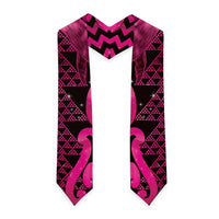 Humpback Whale Matariki New Zealand Graduation Stole NZ Maori Paikea Poutama Luxury Pink LT14 - Polynesian Pride