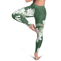 Ia Orana Tahiti Tiare Leggings Sage Green Lei - Polynesian Pride